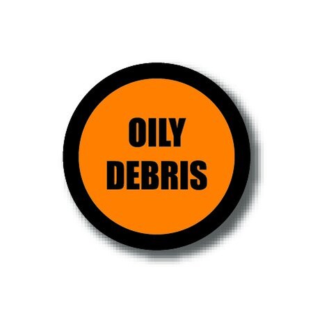 Ergomat 16in CIRCLE SIGNS - OILY DEBRIS DSV-SIGN 256 #3044 -UEN